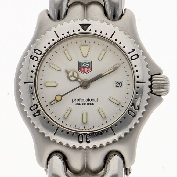 WATCH TAG HEUER S99.015 Professional 200M white SS QZ - Picture 1 of 8